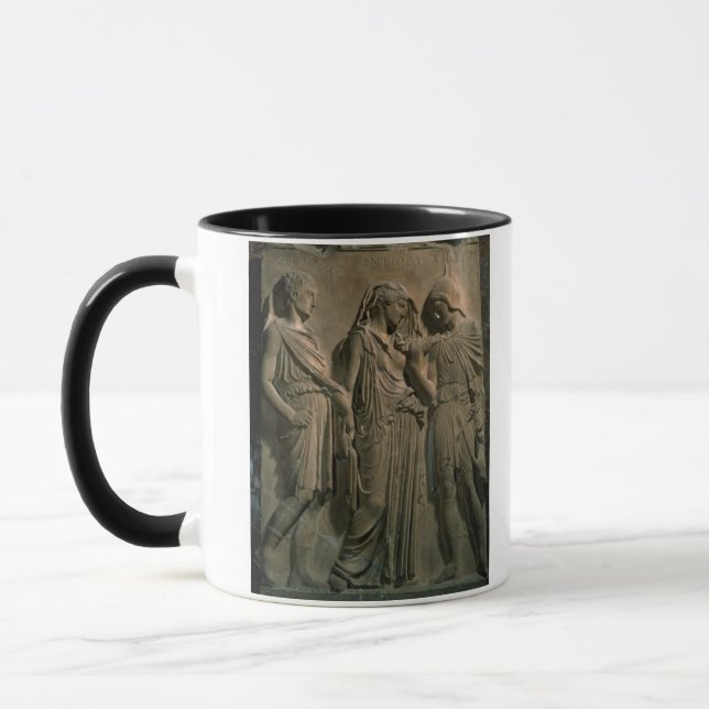 Caneca Orpheus, Eurídice e Hermes (mármore) (Esquerda)