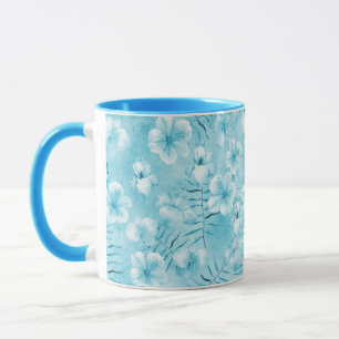 Caneca Orquídeas Brancas Tropicais de Aqua Hibiscus Flora