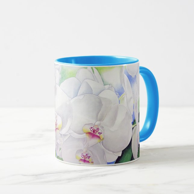 Caneca Orquídeas do Phalaenopsis (Frente Esquerda)