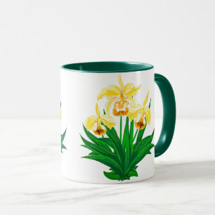 Caneca Orquídeas Selvagens - Orquídeas Amarelas Ouros e F