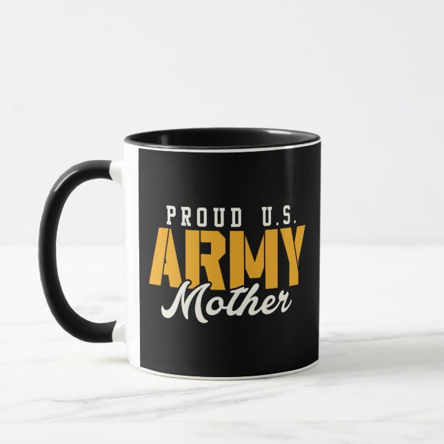 Caneca Ortega do Exército Americano Mãe Veterana Mãe Vete (Esquerda)