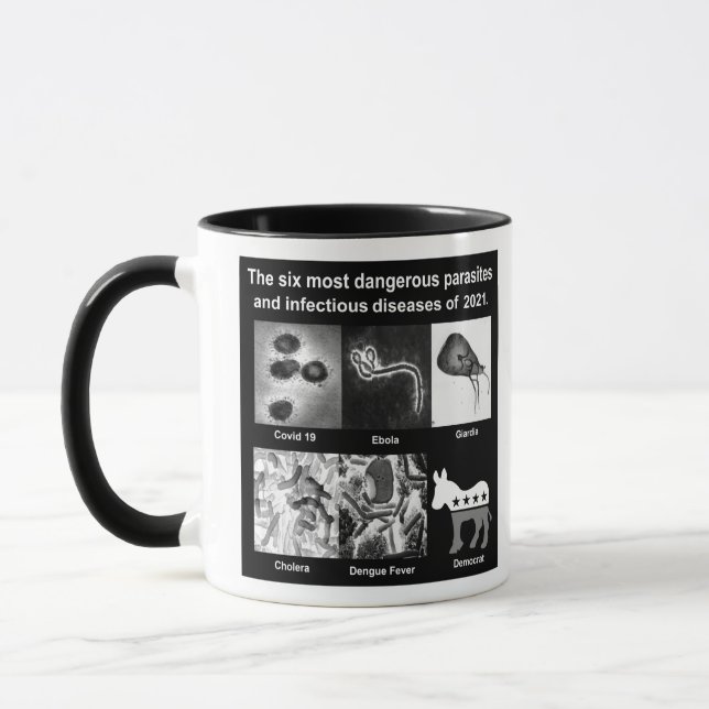 Caneca Os 6 parasitas e infecções mais perigosos (Esquerda)