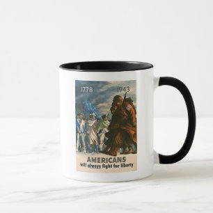 Caneca Os americanos lutarão sempre pela liberdade
