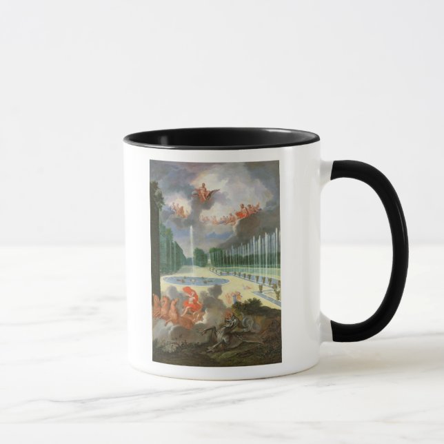 Caneca Os bosques de Versalhes. Ideia da piscina do (Direita)