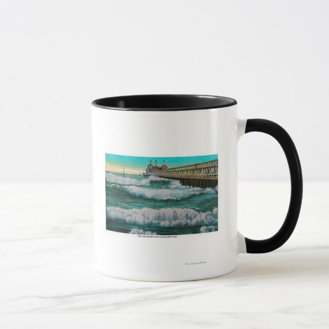 Caneca Os Breakers e o Prazer PierLong Beach, CA (Direita)