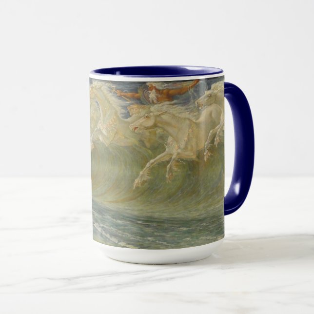Caneca Os Cavalos de Netuno por Walter Crane (Frente Esquerda)