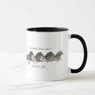 Caneca Os cavalos islandêses montam tão liso quanto a