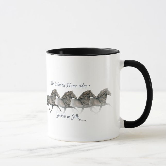 Caneca Os cavalos islandêses montam tão liso quanto a (Direita)