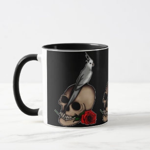 Caneca Os Cockatiels são gótico,