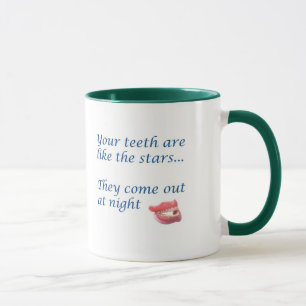 Caneca os dentes são estrelas