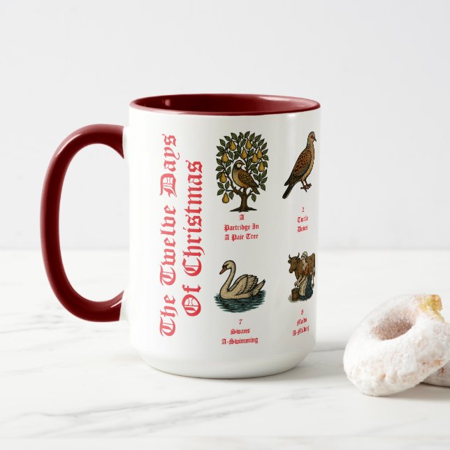 Caneca Os Doze Dias De Natal (Com Donut)