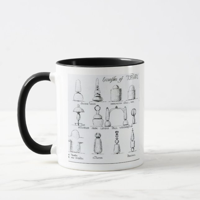 Caneca Os exemplos do Topiary trabalham, 1902 (gravura) (Esquerda)