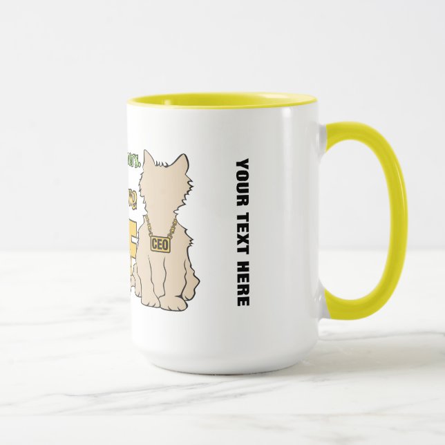 Caneca OS GATOS TÊM FUNCIONARIOS personalizados (Direita)