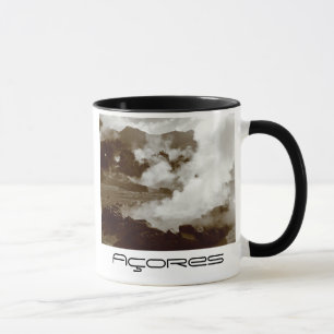 Caneca Os hotsprings de Açores (Furnas) agridem