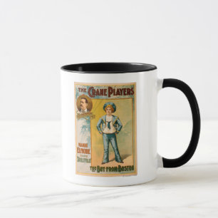 Caneca Os jogadores do guindaste, menino do teatro de