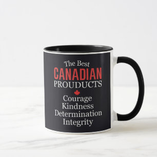 Caneca Os melhores produtos canadenses bondade de coragem