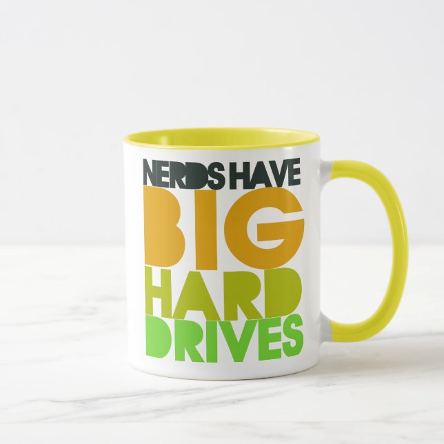 Caneca Os nerd têm unidades de duro grandes (Direita)