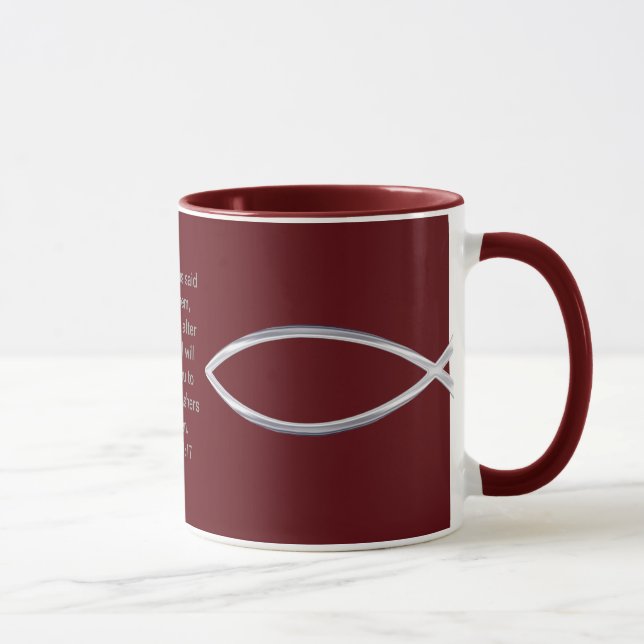 Caneca Os peixes de prata e a escritura cobrem esta (Direita)
