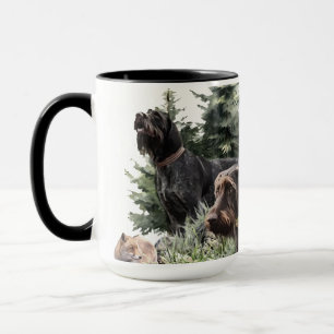 Caneca Os Ponteiros Wirehaired Alemães, Arte