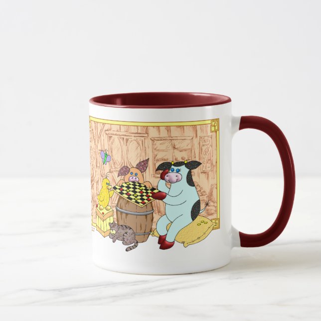 Caneca Os prazeres simples trazem a maioria de felicidade (Direita)