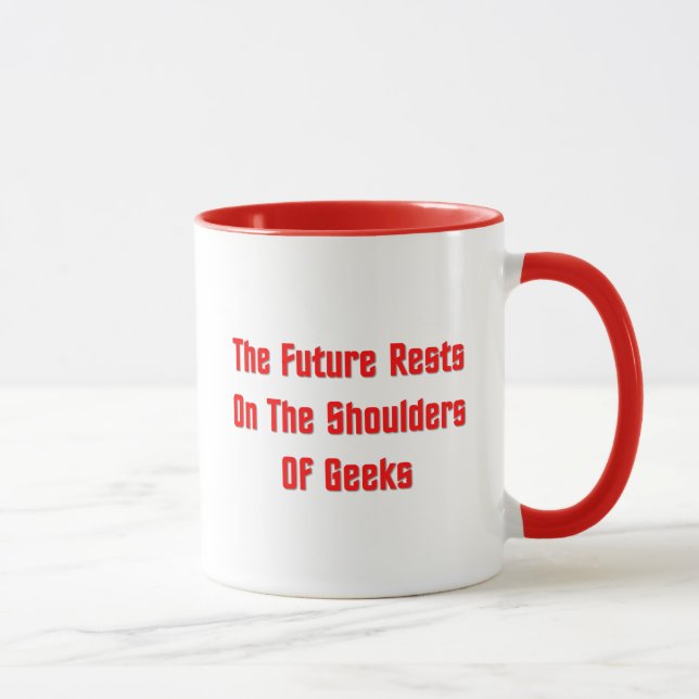 Caneca Os restos do futuro nos ombros dos geeks (Direita)