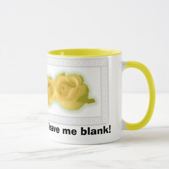 Caneca Os rosas amarelos, adicionam algum texto ou saem (Direita)