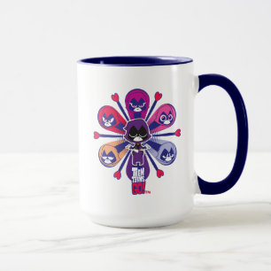 Caneca Os titã adolescentes vão! O Emoticlones do corvo