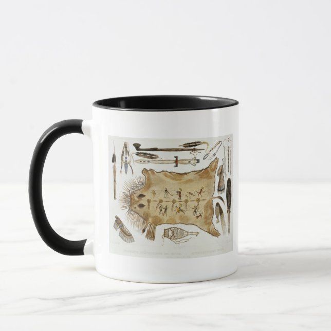 Caneca Os utensílios e os braços indianos, chapeiam 21 do (Esquerda)