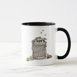Caneca Oscar antigo em lata de lixo