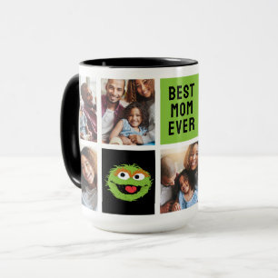 Caneca Oscar, o Grouch   Melhor Colagem de Fotos da Mãe