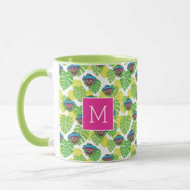 Caneca Oscar, o Monstro | Estampa Tropical (Esquerda)
