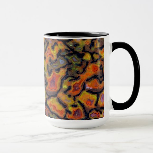 Caneca Osso de Dinossauro Petrificado Laranja (Direita)