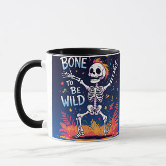 Caneca Osso para Ser Selvagem | Esqueleto Dançante de Hal