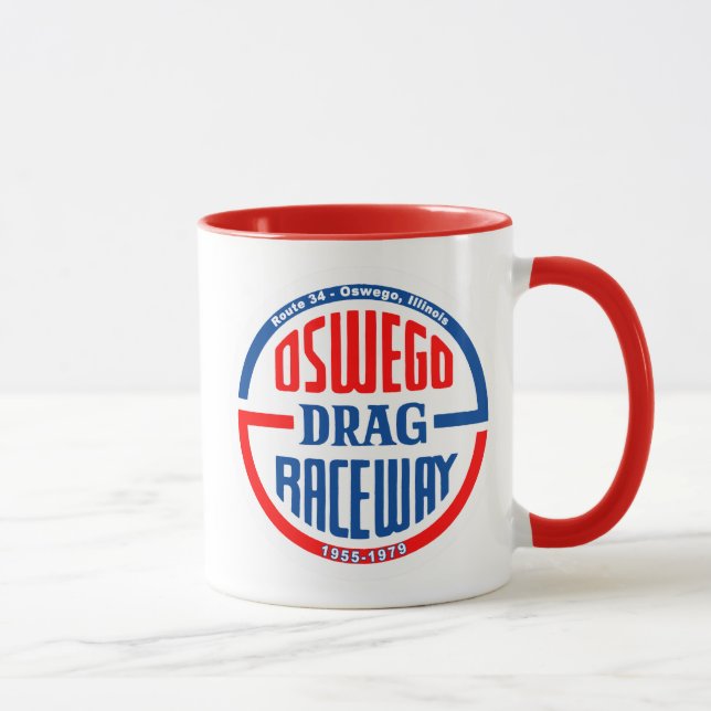 Caneca Oswego Drag Raceway na Rota 34 - Oswego, Illinois (Direita)