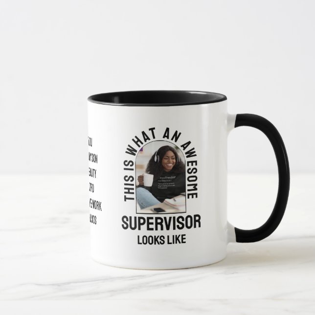 Caneca ÓTIMO SUPERVISOR PARECE-SE COM O Photo Coworker (Direita)