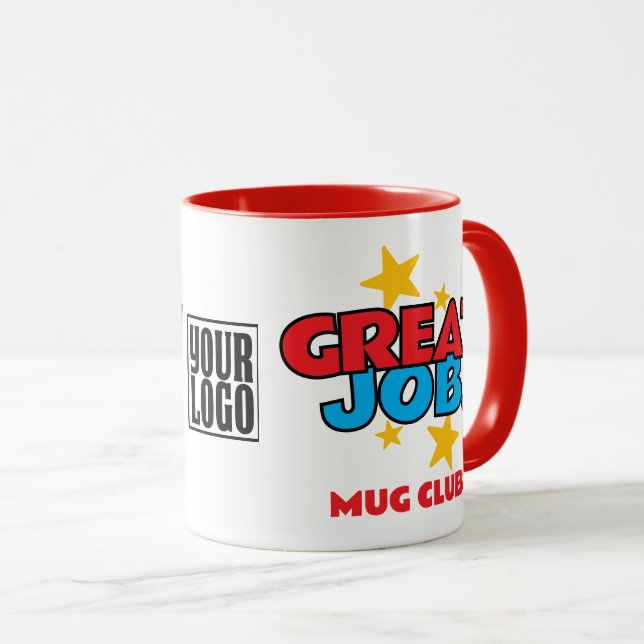 Caneca Ótimo trabalho reconhecimento de apreciação de fun (Frente Esquerda)