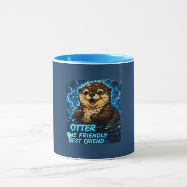 Caneca Otter o Melhor Amigo Amigável (Centro)