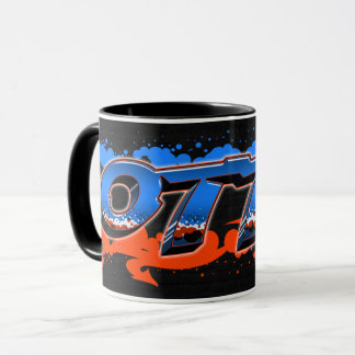 Caneca Otto Vorname Name Graffiti blue orange Tasse