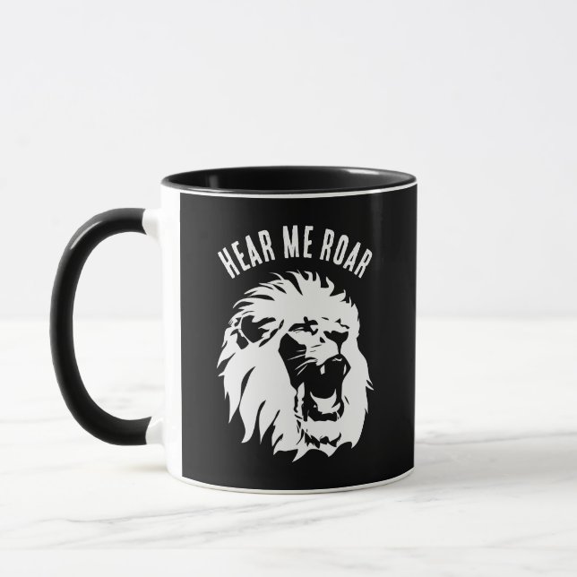 Caneca Ouça-me Roar Lion Face (Esquerda)