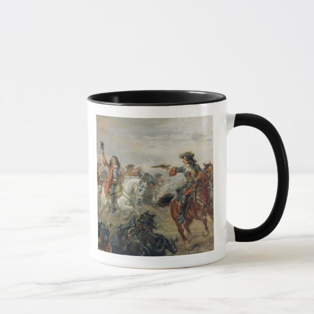 Caneca Oudenaarde - uma cavalaria escaramuça (o óleo no (Direita)