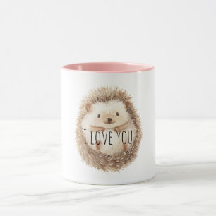Caneca ouriço de creme fofo
