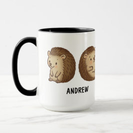 Caneca ouriço Desenhado à Mão Personalizado Fofo