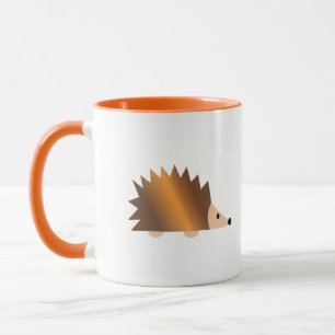 Caneca ouriço marrom brilhante