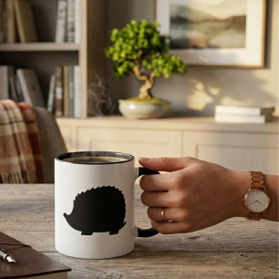 Caneca ouriço preto