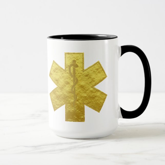 Caneca OURO EMS Star of Life Icon Mug (Direita)