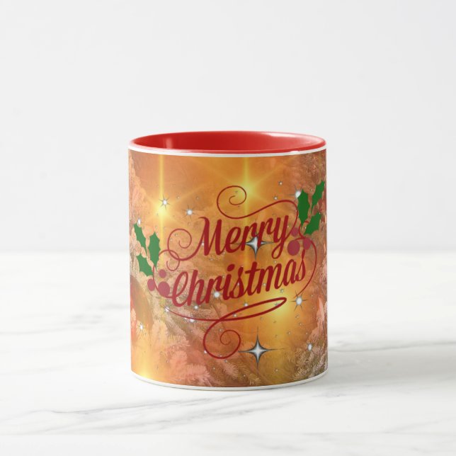 Caneca Ouro Feliz Canhão de Natal (Centro)