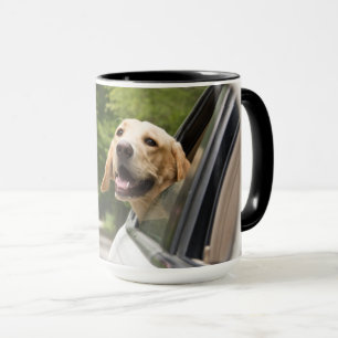 Caneca Ouro Labrador No Espelho Da Rearview