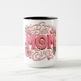 Caneca Ouro Macio Citação da Mãe Tipografia 3D | Elegante