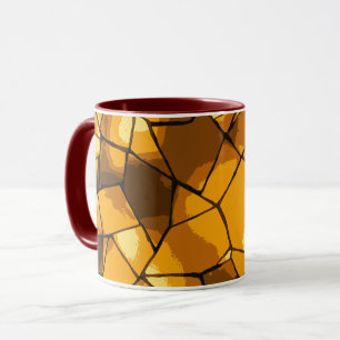 Caneca Ouro Mosaico - Arte de Vidro
