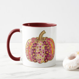 Caneca Ouro Pumpkin & Floral Delight Coffee Mug